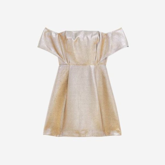 Sandro Paris Metallic Off the Shoulder Dress - Picture 9 of 9
